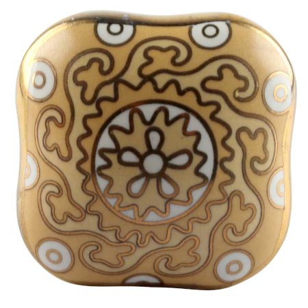 Mustard Square Ceramic Wine Stopper